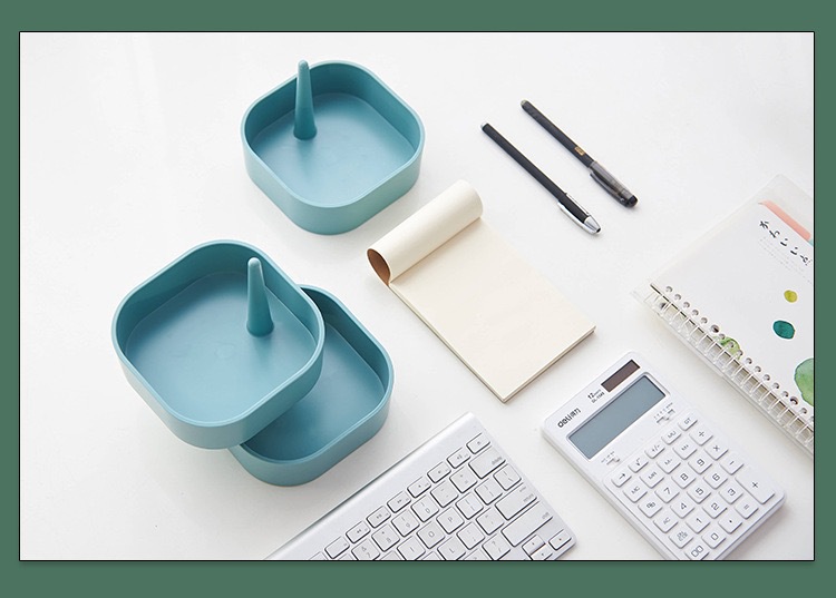 The rotating storage box, ear, necklace, jewelry box, candy box, and home living room storage box can be stacked pic 9