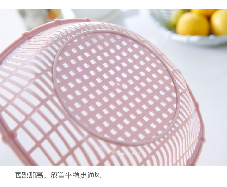Creative hollowed-out fruit basket, living room plastic snack plate, kitchen simple vegetable square draining basket pic 15