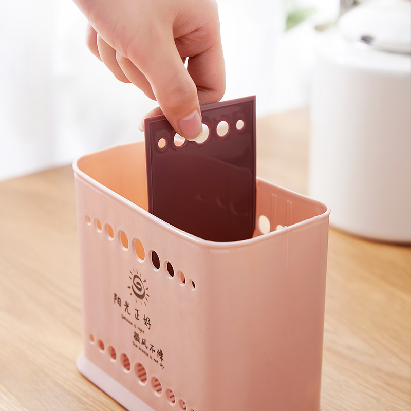 0430 Creative Household Kitchen Chopstick Box, multi-functional plastic cage, non-drilling storage cylinder, anti-mold chopstick holder bucket Specification image