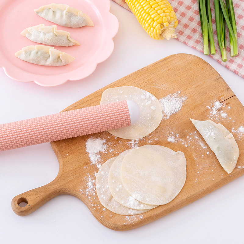Dumpling wrapper rolling pin, household large rod dough stick, baking non-stick noodles rolling pin, roller rolling pin Specification image