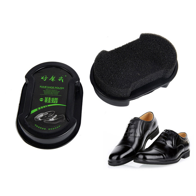 Sponge shoe brush, shoe wax, shoe polish, double-sided quick-brightening shoe polish, care shoe polish, shoe wax set in stock for wholesale pic 9