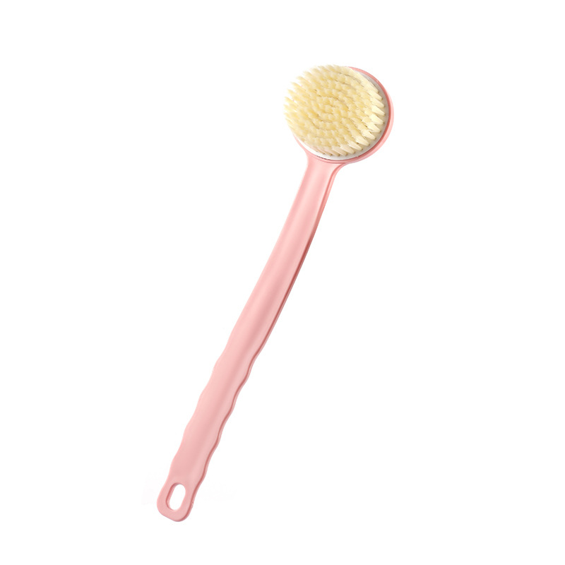Factory direct sales long-handled soft-bristled bath brushes, bath brushes, bath balls, foaming nets, bathroom scrubbing, massage and back rubbing wonders Specification image