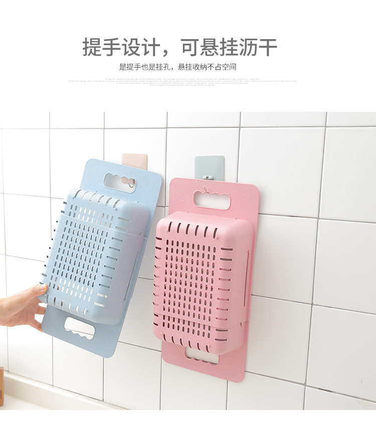 The home wheat straw extendable draining basket, the colorful kitchen portable hollowed-out draining basket for hanging fruits and vegetables pic 10