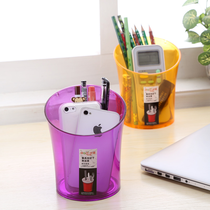 0262 Colorful Nordic Draining Chopstick Storage Box Storage Rack Multi-functional Double-layer 筷笼 Chopstick holder Pen holder details Picture