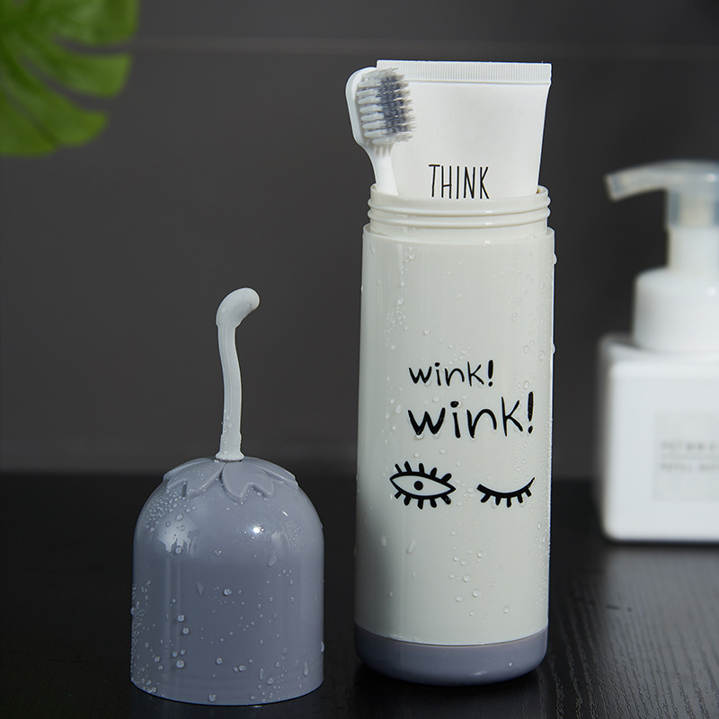 0454 Nordic Minimalist Travel Toothbrush Box Portable Set with Cover, Storage Tooth tube, Creative and fashionable tooth bucket Specification image