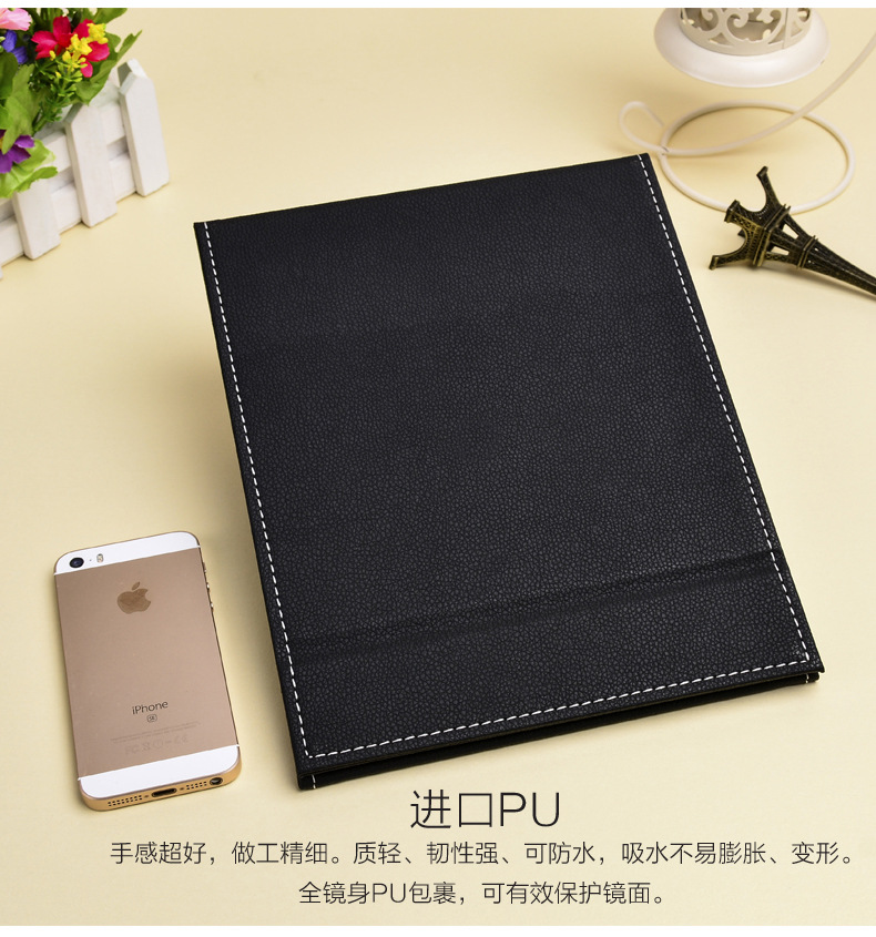 Mirror makeup mirror, PU folding desktop portable, student desktop dressing mirror, Douyin same style small gift mirror pic 4