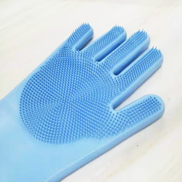 Dishwashing gloves, kitchen washing gloves, silicone cleaning gloves, heat-insulating and wear-resistant kitchen household cleaning gloves wholesale pic 7