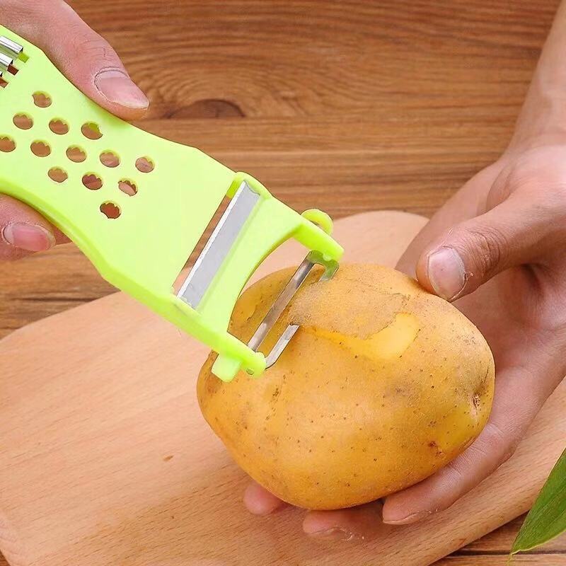 Functional vegetable cutter, potato shreder, grater, multi-slicer, hand guard, shredded radish cutter, kitchen wonder pic 1