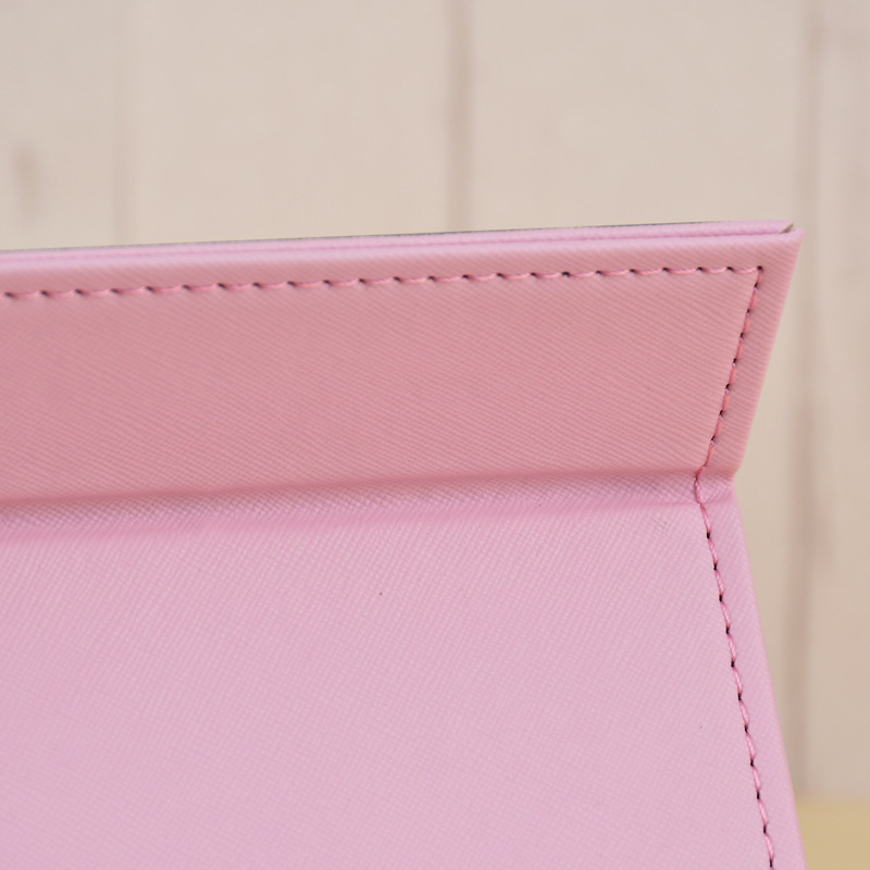 Mirror makeup mirror, PU folding desktop portable, student desktop dressing mirror, Douyin same style small gift mirror Specification image