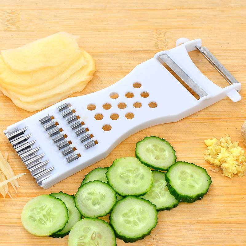 Functional vegetable cutter, potato shreder, grater, multi-slicer, hand guard, shredded radish cutter, kitchen wonder Specification image