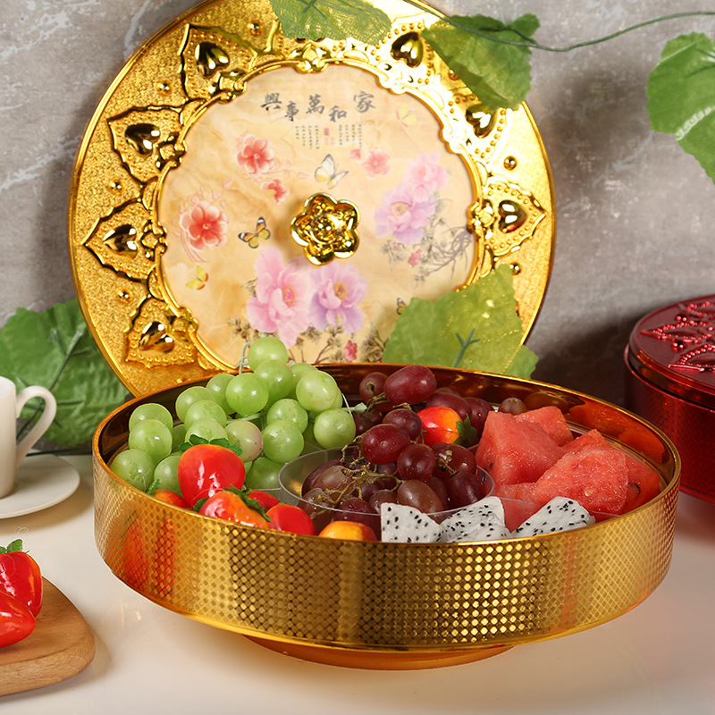 صندوق حلوى رأس السنة الجديد، فرحة كبيرة، طبق الدوارة الفخم لحجرة المعيشة المنزلية details Picture