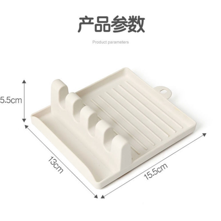 Kitchen spatula rack, countertop storage, pot lid rack, storage rack, plastic multi-functional chopsticks and spoons, kitchenware and supplies organization rack Specification image