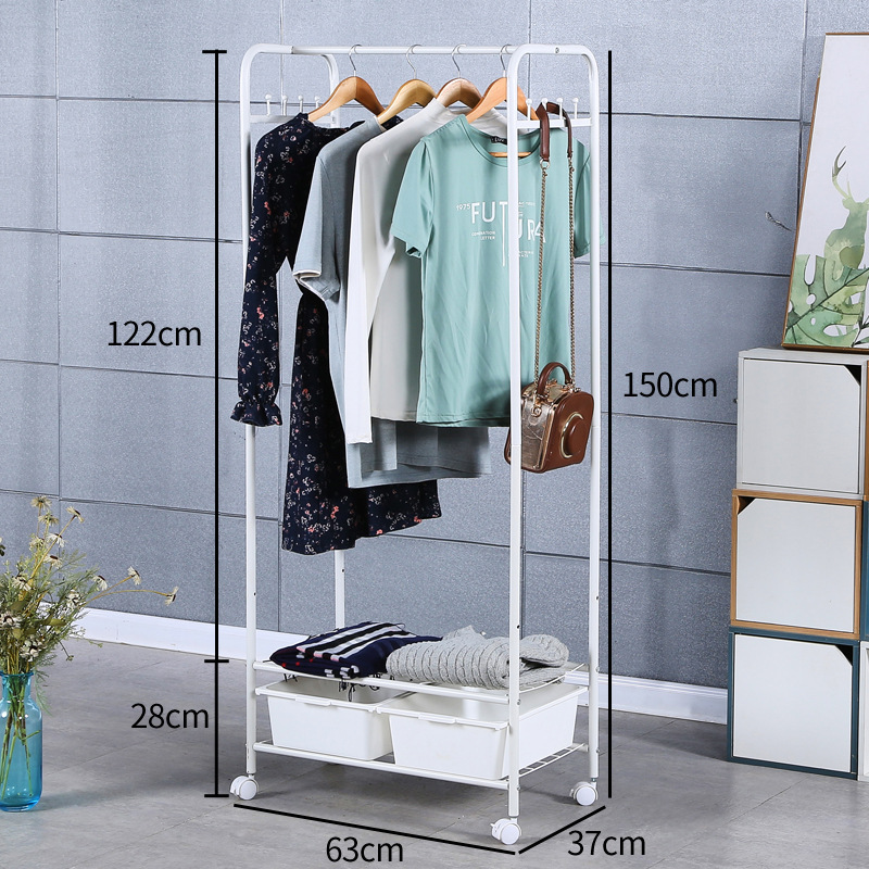 Simple and portable clothes drying rack, household student bedroom hanging rack, Japanese multi-layer organizing and storage cabinet, clothes drying rack Item Picture