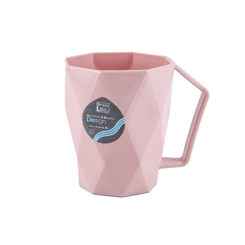 Home bathroom couple mouthwash cup, PP lock buckle, unisex brushing cup, simple solid color dormitory washbasin cup Specification image