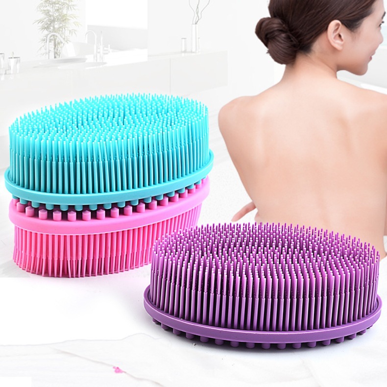 Silicone sensory integration training tactile brush, baby silicone bath brush, soft bath brush, hair wash brush, massage brush Specification image