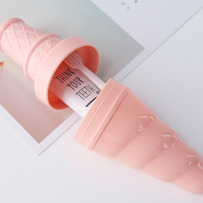 0406 Plastic toothbrush holder and toothbrush set, children's tooth bucket, washbasin cup, travel toothbrush case, portable tooth brush holder Specification image