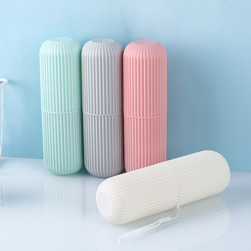 Portable travel toothbrush and toiletry cup set, creative mouthwash toothbrush box, toothbrushes with lid bucket Specification image