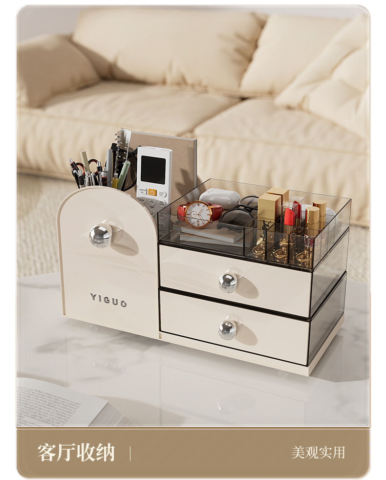 Cosmetics storage box desktop, high-end and exquisite skin care product organization box, dressing table, perfume shelf pic 11