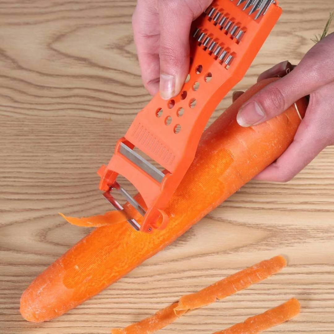 Functional vegetable cutter, potato shreder, grater, multi-slicer, hand guard, shredded radish cutter, kitchen wonder pic 4