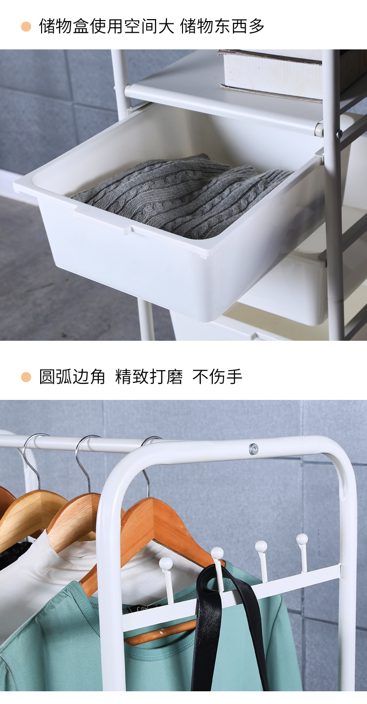 Simple and portable clothes drying rack, household student bedroom hanging rack, Japanese multi-layer organizing and storage cabinet, clothes drying rack pic 8