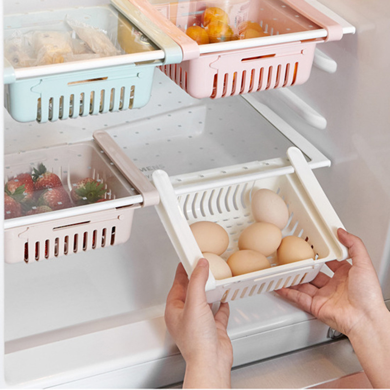 Refrigerator storage box, drawer-type storage, kitchen large storage box, food and egg rack, vegetable and fruit preservation box