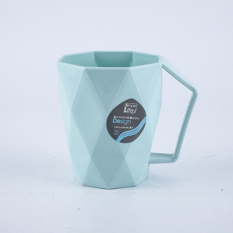 5065 Home Bathroom Couple Mouthwash Cup, PP lock buckle, unisex Brushing cup, Simple solid color dormitory washbasin cup
