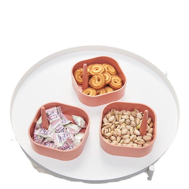 The rotating storage box, ear, necklace, jewelry box, candy box, and home living room storage box can be stacked Specification image