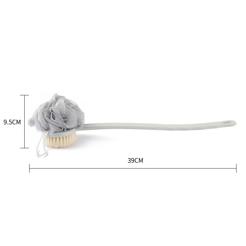 Factory direct sales long-handled soft-bristled bath brush, bathing wonder, bath brush, bath ball, foaming net, bath scrubbing and back rubbing wonder