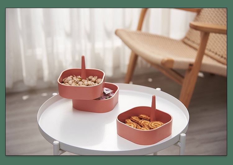 The rotating storage box, ear, necklace, jewelry box, candy box, and home living room storage box can be stacked pic 6