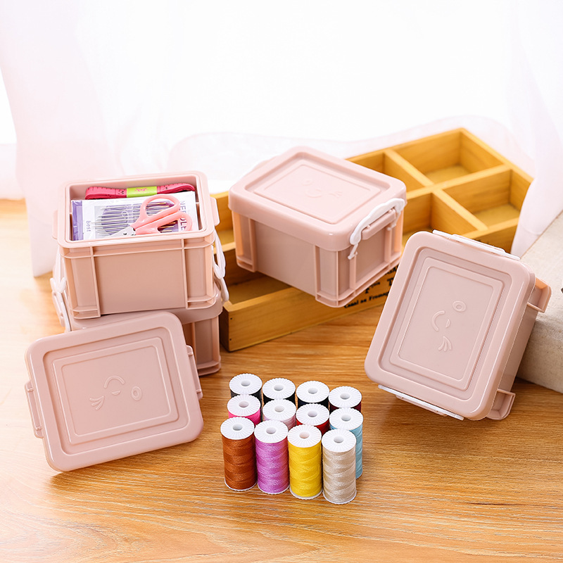 Household sewing box, fabric sewing needle set, sewing bag, multi-functional portable organizing treasure box factory direct sales details Picture