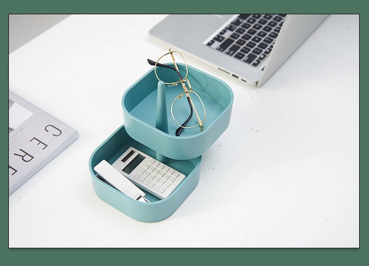 The rotating storage box, ear, necklace, jewelry box, candy box, and home living room storage box can be stacked pic 5