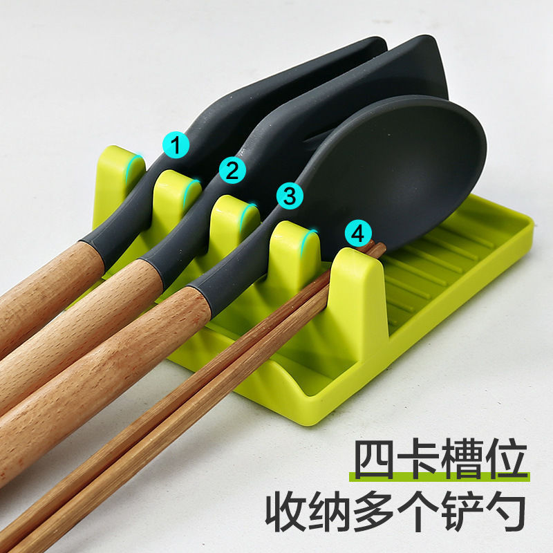 Kitchen spatula rack, countertop storage, pot lid rack, storage rack, plastic multi-functional chopsticks and spoons, kitchenware and supplies organization rack details Picture