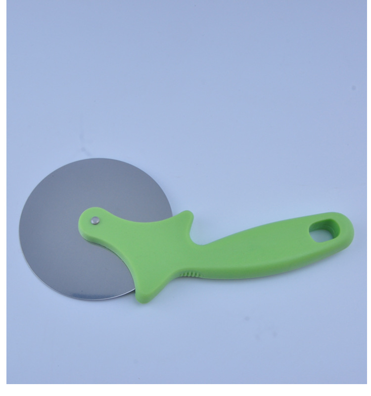 Stainless steel pizza knife, plastic pizza roller knife, round pancake knife, creative kitchenware and baking tools pic 6