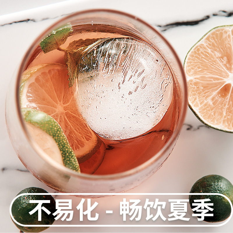 "Foodie Summer Covered Ice Cube Tray Creative Round Silicone Ice Cube Mold DIY Silicone round ice cube mold to make ice boxes. details Picture