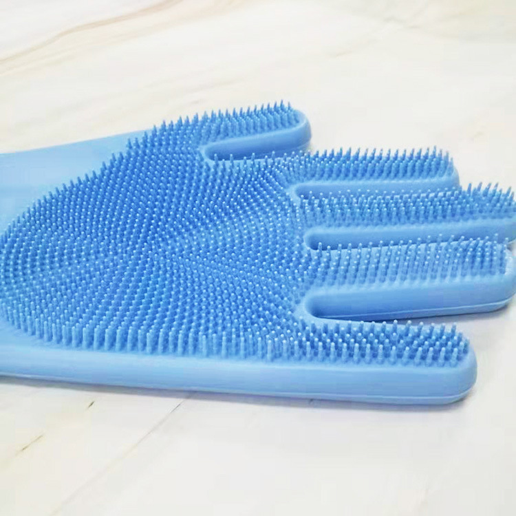 Dishwashing gloves, kitchen washing gloves, silicone cleaning gloves, heat-insulating and wear-resistant kitchen household cleaning gloves wholesale details Picture