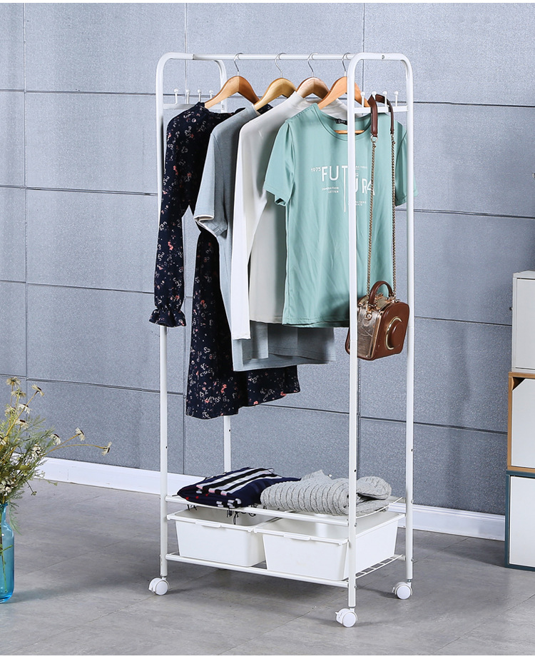 Simple and portable clothes drying rack, household student bedroom hanging rack, Japanese multi-layer organizing and storage cabinet, clothes drying rack pic 13