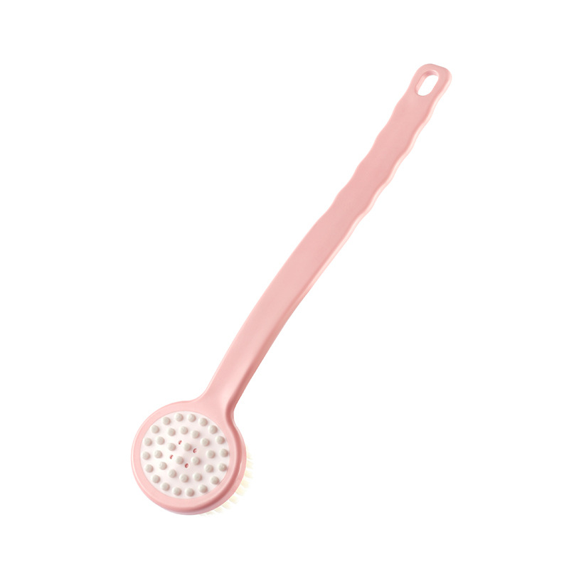 Factory direct sales long-handled soft-bristled bath brushes, bath brushes, bath balls, foaming nets, bathroom scrubbing, massage and back rubbing wonders details Picture
