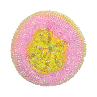 Gold and silver thread sponge pot brushes, pot brushes, kitchen cleaning supplies pic 1