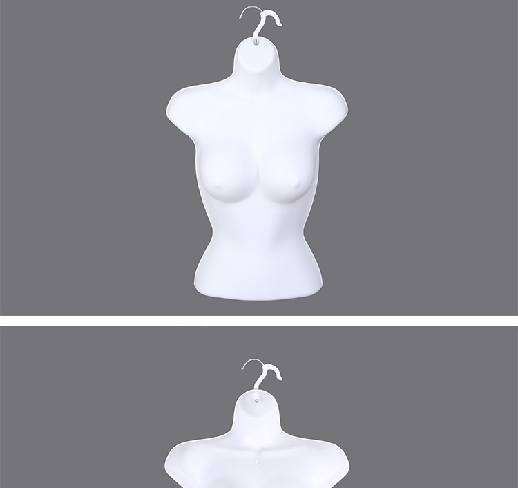 Modelo de plástico colgante pieza engrosada europa y américa busto grande estilo corto mujer mitad delantal traje de baño lencería sujetador pieza estante al por mayor pic 12