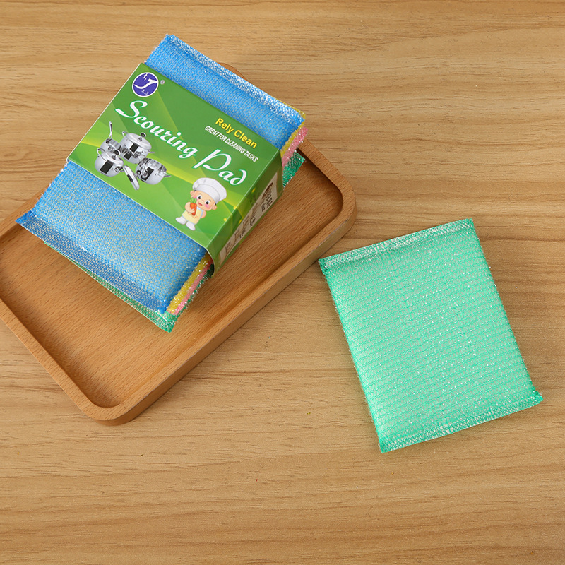 Kitchen colored cleaning sponges for scrubbing POTS and dishes with steel wire sponge blocks. Wholesale of King scouring pads from the manufacturer Application Scenario