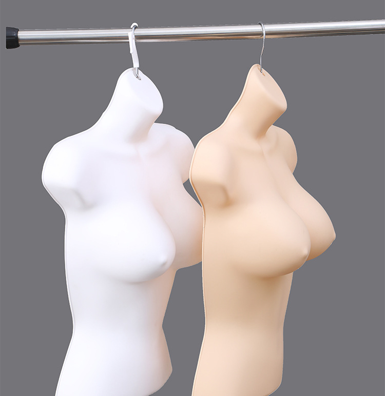 Modelo de plástico colgante pieza engrosada europa y américa busto grande estilo corto mujer mitad delantal traje de baño lencería sujetador pieza estante al por mayor pic 8