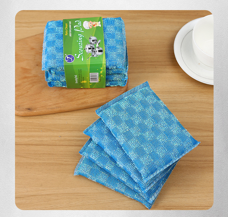 Combined sheet Washing King, thickened and densified pot and dish scrubber, colorful degreasing dishcloth, diamond corner cleaning sponge pic 7