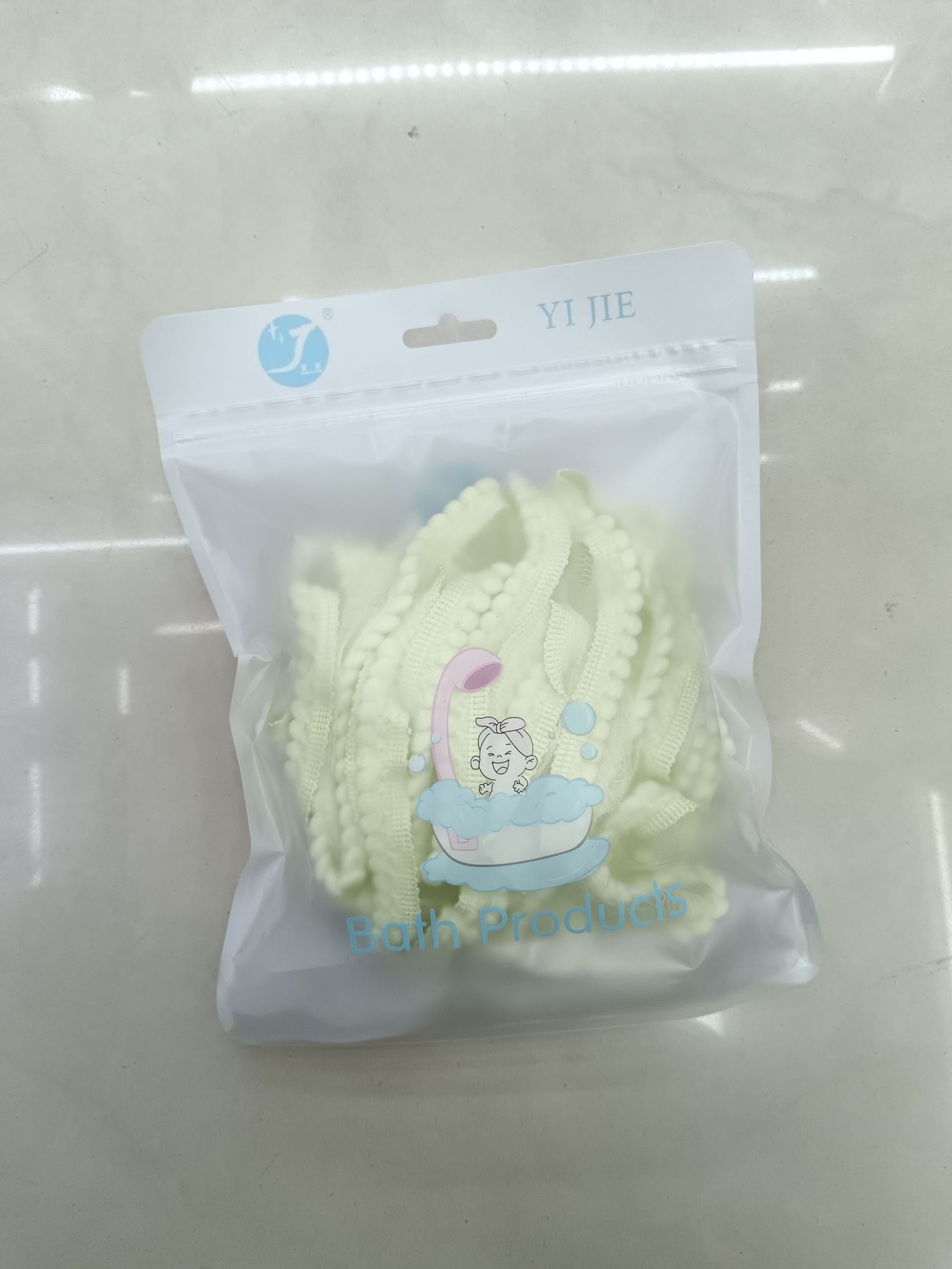 55g高档珍珠颗粒花边沐浴球大号可爱不散搓澡浴花柔软起泡洗澡巾详情6