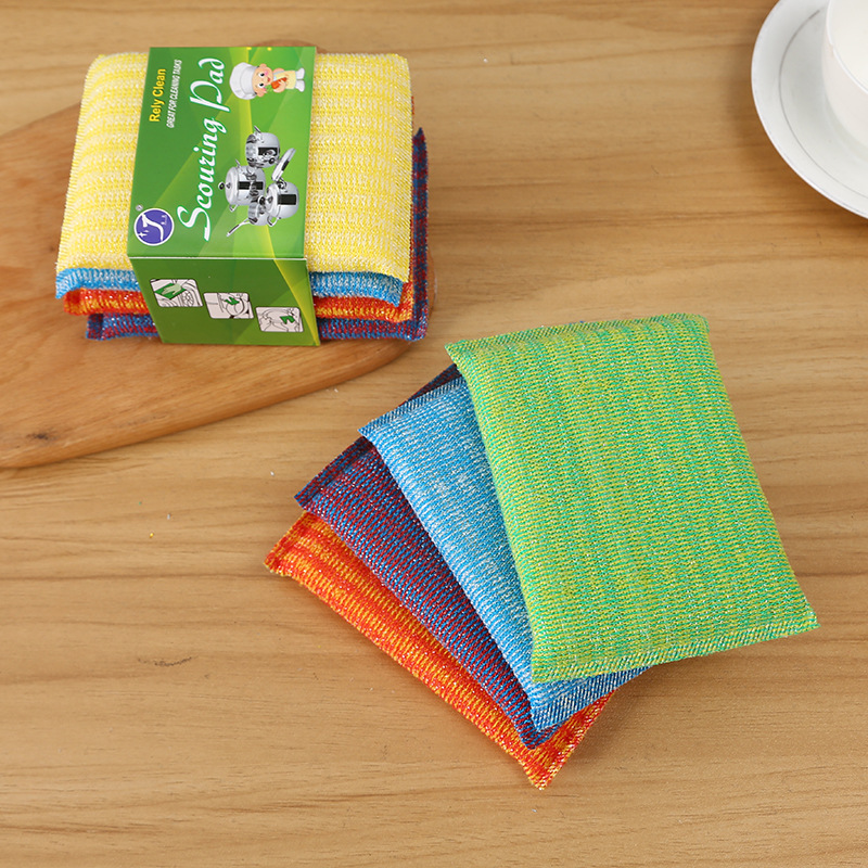 Wholesale of household cleaning products, including colorful rags, pot scrubbers, kitchen cleaning sponges, dishwashing sponges, and dishwashing sponges Specification image