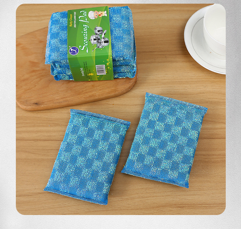 Combined sheet Washing King, thickened and densified pot and dish scrubber, colorful degreasing dishcloth, diamond corner cleaning sponge pic 8