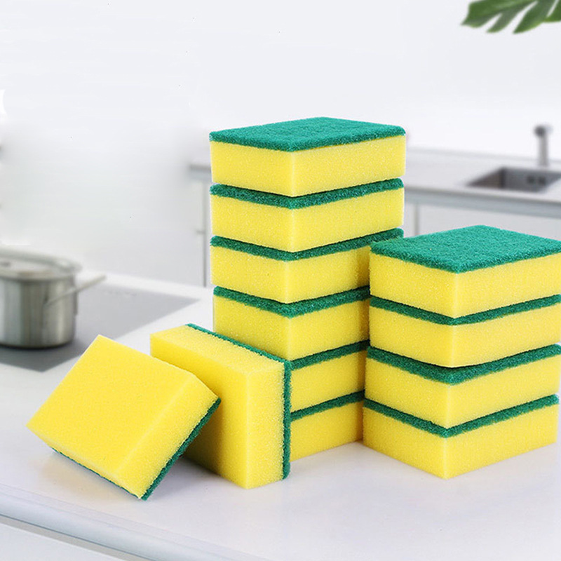 洗碗海绵百洁布彩色清洗抹布厨房家居清洁用品去污不沾油刷锅刷子