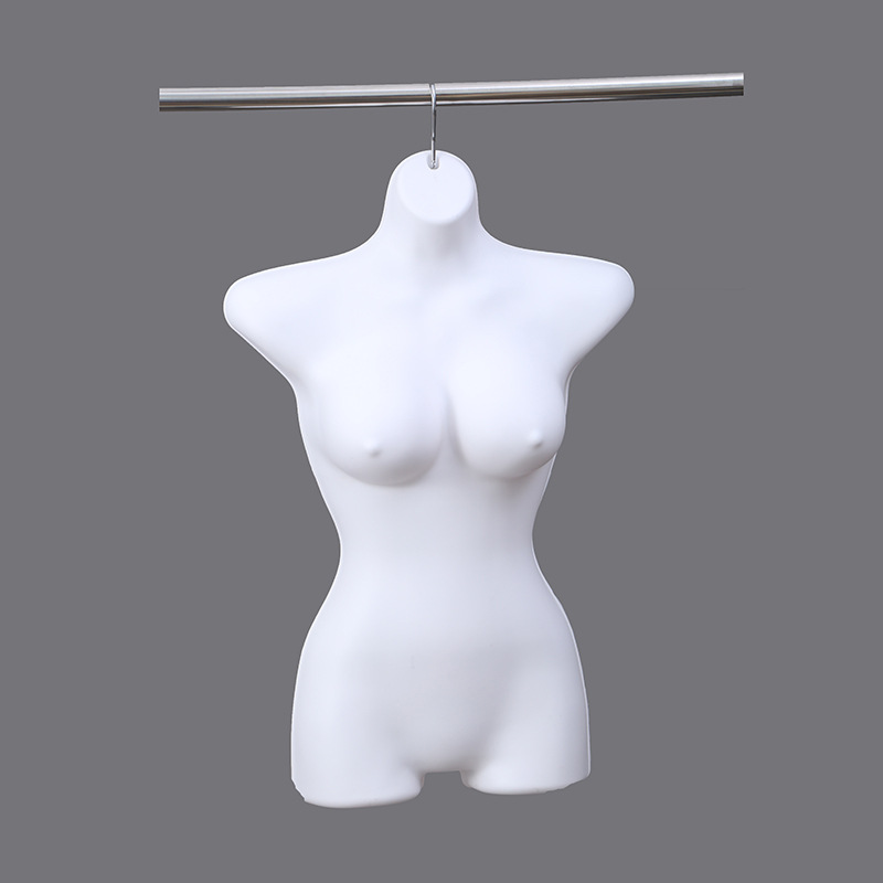 服装半身模特片欧美大胸长款单面睡泳衣围裙内衣挂板道具塑料胸片