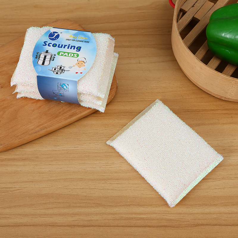 Seven-color scallion washing king Sponge, household cleaning products, pot scrubber, scouring pad, kitchen dish towel, steel wire wipe Specification image