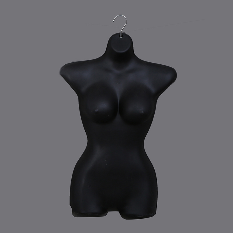 服装半身模特片欧美大胸长款单面睡泳衣围裙内衣挂板道具塑料胸片白底实物图