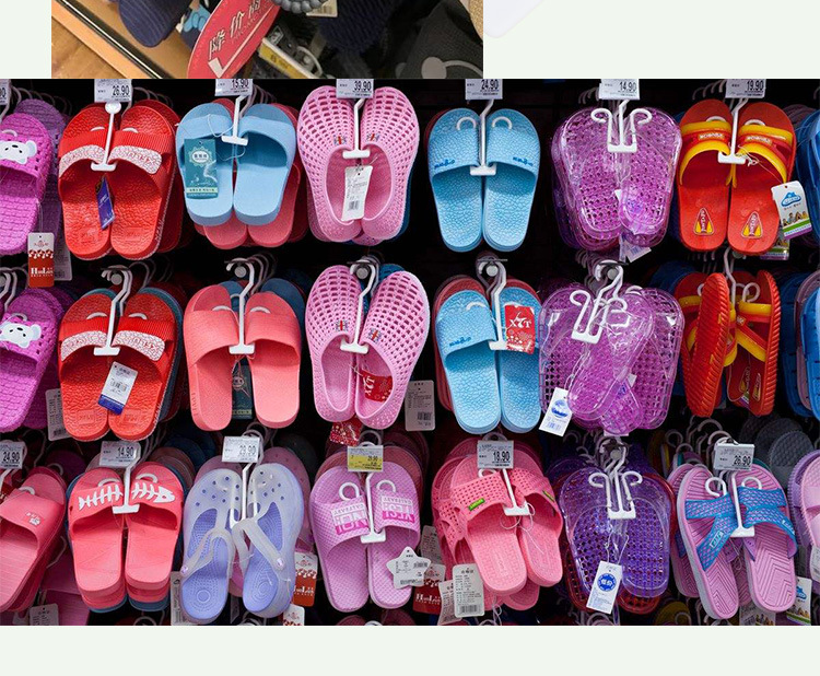 Plástico nubuck shoe hook shopping supermercado slippers zapatos de cuero slippers ganchos de exhibición ganchos multifunción zapato estante al por mayor pic 12